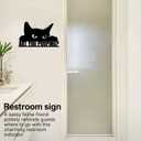 2 x are You Pooping Black Cat Bathroom Decor Wall Art,12x6 Inch Funny Restroom Metal Sign Animal Bathroom Wall Art for Toilet, Cat Lover Gifts for Women Home Decor
