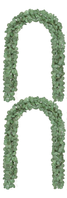 Eucalyptus Garland,Artificial Eucalyptus Leaves Table Greenery Garland Wreath Vines for Wedding Party Table Fireplace Bedroom Wall Decor, PAck Of 2