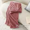 Bedsure GentleSoft Dusty Pink Fleece Throw Blanket for Couch - Cozy Soft Blankets for Women, Cute Small Throws for Girls, 50x60 Inches