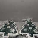 Lanpn Christmas Tree Pillows Set of 2, Christmas Decoration Winter Soft Cute 3D Shaped Xmas Tree Throw Cushion with Snowflake for Sofa Living Room Bedroom Xmas Decor (17x19 inch, Green)