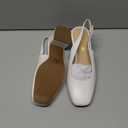 DREAM PAIRS Women's Low Chunky Heels Slingback Square Toe Block Dress Shoes Closed Toe Comfortable Wedding Work Pumps (9, Nude)