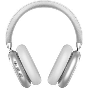 Wireless Headphones Over-Ear Bluetooth Adjustable 42 Hours of Listening Time Volume Control, Fitting in Gaming/Running/Sports Headphones for iPhone/Android/Samsung -Silver