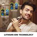 Wahl USA Rechargeable Lithium Ion All in One Beard Trimmer for Men with Detail and Ear & Nose Hair Trimmer Attachment Model 9854-600B