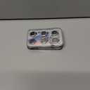 2 x AGVEE 3+3 6 Pack for iPhone 15 6.1" / 15 Plus 6.7" Camera Lens Cover Protector, Metal Ring 9H Tempered HD Glass Camera Cover Protector Film, Silver