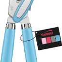 Multifunctional Heavy Duty Can Opener Manual Smooth Edge Can Opener and Bottle Openers with Magnet Durable Sharp Cutting Blade Comfortable Handle Big Effort-Saving Knob Kitchen Tool