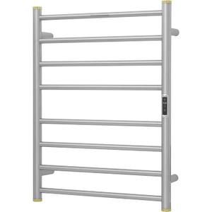 Electric Towel Warmer Rack,Heating Towel Warmer,Timer & Temperature Control,Wall-Mounted Plug-in for Bathroom,Brushed,Stainless Steel,8-Bar(27.56x20.87x4.41in)