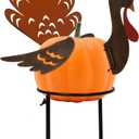 yosager Turkey Pumpkin Making Kit, Colorful Metal Thanksgiving DIY Pumpkins with Stand, Poke into Pumpkin, Thanksgiving Decoration for Autumn Fall Harvest Home Decor