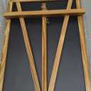 MyGift 18-Inch Burnt Wood Erasble Chalkboard Sign with A-Frame Easel Stand, Tabletop Menu Board, Wedding and Events Chalboard Signage