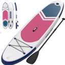 Inflatable Stand Up Paddle Board, 10'6"/11' Paddle Boards with Premium Accessories, Non-Slip EVA Deck, Ultra-Light Carry Bag Pump, SUP for Youth & Adults of All Skill Levels (Rose Red-White)