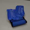 LotFancy Face Ice Pack Wrap for TMJ, Wisdom Teeth, with 4 Reusable Hot Cold Therapy Gel Packs, Pain Relief for Head, Oral and Facial Surgery, Dental Implants, Blue