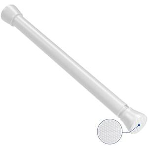 Tension Rods 16 to 26 Inch White Tension Curtain Rod Small Tension Rod Adjustable Curtain Rod Spring Curtain Rods No Drilling Expandable Pressure Spring Tension Rods for Closet Kitchen Door