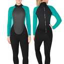 REALON Mens Womens Wetsuit 5/4mm Neoprene Scuba Diving Long Sleeve Back Zipper Thermal Wet Suits Cold Water Keep Warm, S