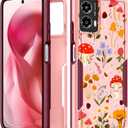 for Moto G Power 5G 2024 Case Women - Cute Girls Phone Cover Girly Kawaii Aesthetic Design Mushroom Heavy Duty Protective Shockproof Military Grade for Motorola Moto G Power 5G 2024 Cases