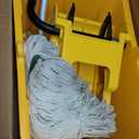 Commercial Mop Bucket with Side Press Wringer on Wheels, Including One Commercial Mop, 35 Quart, Yellow