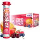 Zipfizz Daily Energy Drink Powder, Fruit Punch, 20 Pack 3-in-1 Sustained Energy, Rapid Hydration, and Essential Vitamins Sugar-Free Electrolyte Powder Contains Vitamin B-12 & Antioxidants