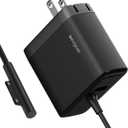 Microsoft Surface Charger, 65W Surface Pro Charger for Surface Pro 3/4/5/6/7/8/9/10/X/11 Power Adapter,Compatible with Both Surface Book/Laptop/Tablet,Support 44W 36W (Foldable AC Plug)