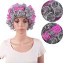 MapofBeauty 4 Inch/11 cm Curly Grandmother Hair Elderly Costume Granny wig With Hair Rollers Cosplay Lady Wig (Silver Grey)