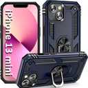 ADDIT i Phone 13 Mini Case, for iPhone 13 Mini Case,with Kickstand Ring,Adjustable Stand,Military Grade,Heavy Duty Protection,Shockproof,Anti-Fingerprint,Support Magnet Car Mount,Blue