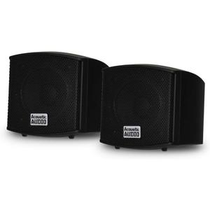 Acoustic Audio AA321B Mountable Indoor Speakers 400 Watts Black Bookshelf Pair