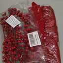 12 Pack Artificial Red Berry Stems Branches, Fake Burgundy Berry Picks Holly Berries for Christmas Tree Xmas Valenintes Wreath Decorations Floral Arrangements Home Holiday DIY Crafts Decor