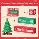 365 Days Christmas Countdown Wooden Tiered Tray Decor, Activities Decision Dice Decorations Gifts for Home, Winter Table Centerpiece for Xmas Party Kitchen Office