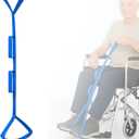 47" Leg Lifter-Multi-Loop Leg Lifting Assistance Strap for Leg Injury, Hip Surgery Recovery, Elderly,Non-Slip Wide Webbing with Aluminum Stay Getting Legs in and Out of Bed or Car (Blue)