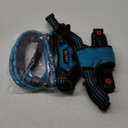 No Pull Dog Harness Adjustable Reflective Oxford Easy Control Medium Large Dog Harness with A Free Heavy Duty 5ft Dog Leash (L (Neck: 18"-25.5", Chest: 24.5"-33"), Blue Harness+Leash)