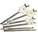 6Pcs Spade Drill Bits Set for Woodworking, High Carbon Steel Paddle Flat Bits Wood Hole Cutter with Quick Change Shank Hex Shank for Wood, Polyurethane Board, PVC 6/8/10/25/30/35MM