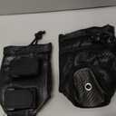 GEARV 2Pack Cup Holder for Bike, Scooter and Wheelchair, Water Bottle Holder for UTV/ATV, Walker, Golf Cart and Beach, Universal Drink Holder Accessories with Net Pocket and Cord Lock (Carbon Fiber)