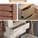 1 Pair 10 Inch Drawer Slides, White Coated Steel Drawer Track, Removable Bottom Mount Drawer Rails with Smooth Sliding Nylon Wheels