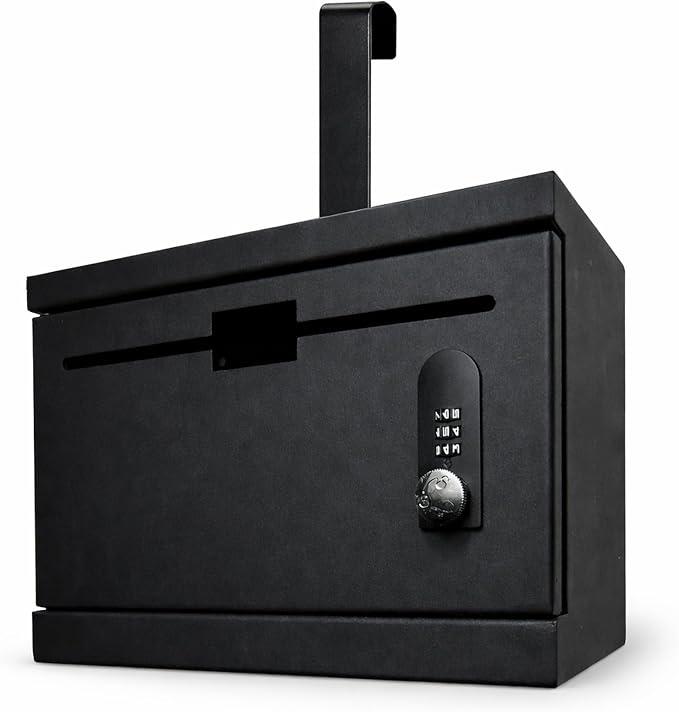 Over the Door Lockable Drop Box, Heavy Duty Metal, No Drilling Required
Secure Combination Lock for Mail, Payments, Documents & Key Returns