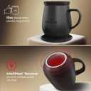 12oz IntelliHeat Coffee Mug | Baristas Choice | Exclusive Wireless SmartSense Pad | Maintains Perfect 135°F | Hand-Crafted Ceramic Mug & Lid | for Tea Drinkers | Backed for Life - Black
