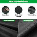Outdoor Prep Table Cover, 36 x 30 x 35 Inch Waterproof Stainless Steel Prep Cart Table Cover for Outdoor Kitchen Grill Cart Pizza Oven