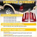 Rear Tail Light Assembly for 2009 2010 2011 2012 2013 2014 2015 2016 2017 2018 Dodge Ram 1500 2500 3500 - Includes Driver & Passenger Side, Halogen Bulbs