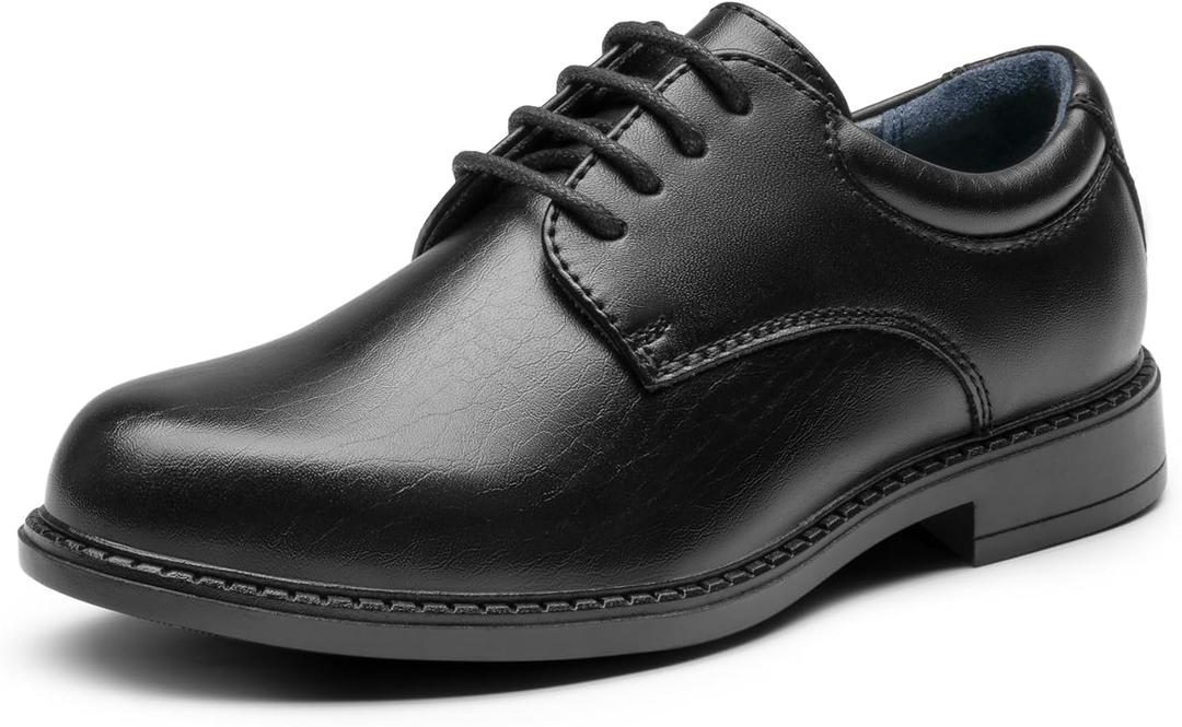 Bruno Marc Lace-Up Comfortable Fashion Shoes, Size 13 Little Kid, Black