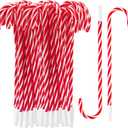 Coopay 48 Pieces Candy Cane Pens Christmas Pens with Black Ink for Christmas Holiday New Years Home Decor Party Gift, 7.5 Inches (Red & White Stripes)