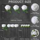 florisso White Peony Artificial Flowers - 11 Branches Silk Peonies for Home Decor, Wedding Floral Arrangements & Table Centerpieces (Silk Artificial Flowers)
