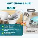 2026 Upgraded Extended KitchenAid Flour Funnel Attachment for Stand Mixer, Add While Mixing Without Stopping, No Flour Explosion, Platinum-Cured Food-Grade Silicone, Foldable, Dishwasher Safe(White)