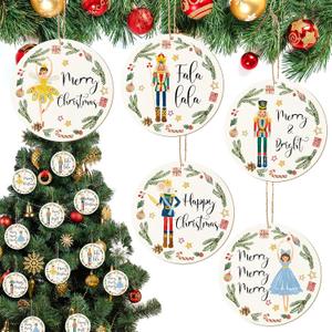 Weysat 40 Pieces Christmas Nutcracker Decoration Set Nutcracker Ornaments for Tree Mini Girls Princess Ballet Mouse King Soldier Figures for Xmas Tree Outdoor Party