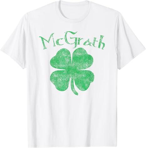 Vintage McGrath Irish Shamrock T Shirt St Patty's Day, Size L