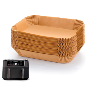 Ninja Foodi Air Fryer Liners, Ninja Air Fryer Liners Disposable, Ninja DZ071 Foodi Ninja Dual Air Fryer Parchment Paper Liners, Rectangular Airfryer Paper Liners, Rectangle 2 Basket Liners