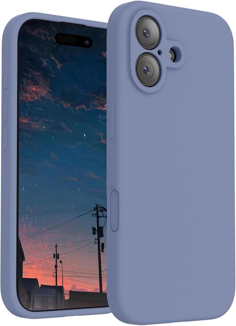 FireNova Magnetic for iPhone 17 Case, Compatible with MagSafe, [Integrated Silicone Camera Control Button] [Camera Protection] Anti-Scratch Microfiber Lining Phone Case, 6.3", Lavender Gray