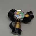 Propane Tank Gauge, 3 Colors Coded Universal for Cylinder, Grill, Heater, RV Camper and More, 5-40 Pound LP Tank Gas Level Indicator, QCC1 / Type 1 Connection