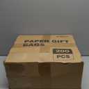XPCARE 200Pack Paper Bags 8x4.5x10 Inch, Plain Medium Paper Bags with Handles Bulk, Kraft Paper Gift Bag, Retail, Party, Shopping, Favor Bag(Black)