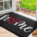 StepLively Door Mat Home Welcome Mats Outdoor and Indoor, Heavy-Duty Low-Profile Non-Slip Front Welcome Mat for Home Entrance, Outside Entry, Yard, Floor, Patio (30''x17.5'', Black) (1'6" x 2'6" (Rectangular))