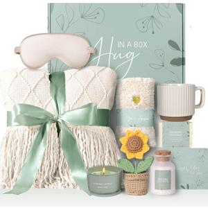 Get Well Soon Gift Baskets for Women, for Mom, Thinking of You Warm Spa Care Package with Luxury Gifts Basket for Women Friends Sister