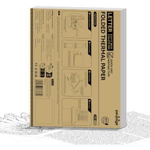 3 x PeriPage Thermal Printer Paper 8.5''11'' US Letter 200 Sheets Quick-Dry Folded Thermal Paper for Portable Thermal Printer