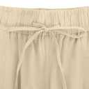 Mens Casual Linen Pants Elastic Wasist Drawstring Lightweight Summer Beach Yoga Pants Trousers with Pockets (White, XXXL)