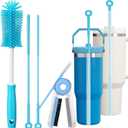 2 x XANGNIER 4 PCS Water Bottle Cleaner Brush Set for Stanley Tumbler 40 oz/30 oz/20 oz Cup,Multifunctional Bottle Brush and Long Silicone Straw Cleaner Brush,Cleaning Kit for Owala/Yeti Cup Accessories