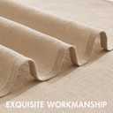 MIULEE Cafe Curtains - 36 Inch Semi Sheer Light Filtering Half Window Curtains, Rod Pocket Tier Curtains 2 Panels W26XL36, Camel Beige